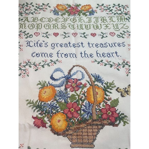 Vintage Dimensions Inc Embroidery Cross Stitch Sampler 1988 Alphabet Floral Flow - Picture 7 of 9